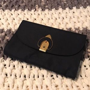 Navy blue vintage Contromano clutch